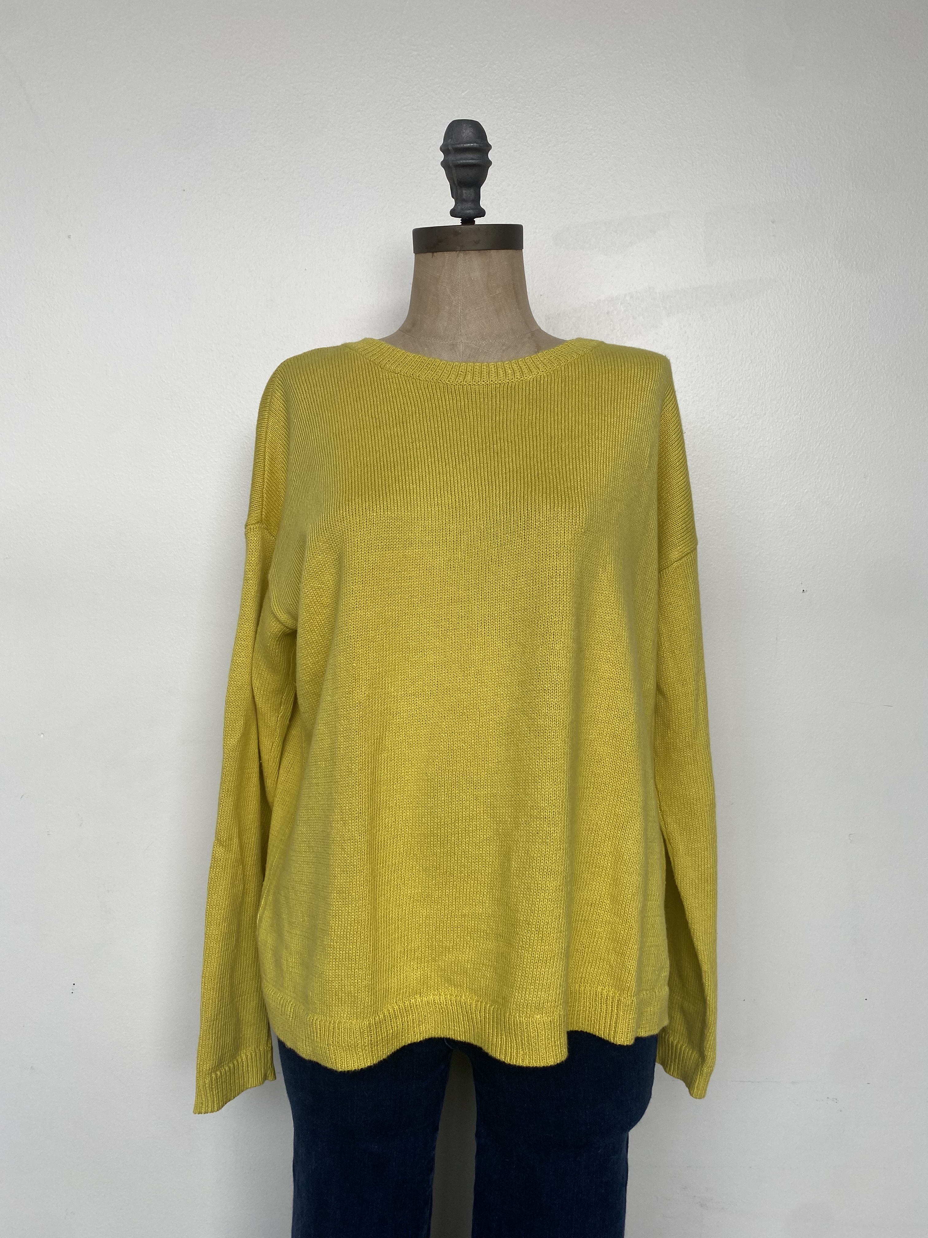 Eileen Fisher Cotton Sweater Yellow