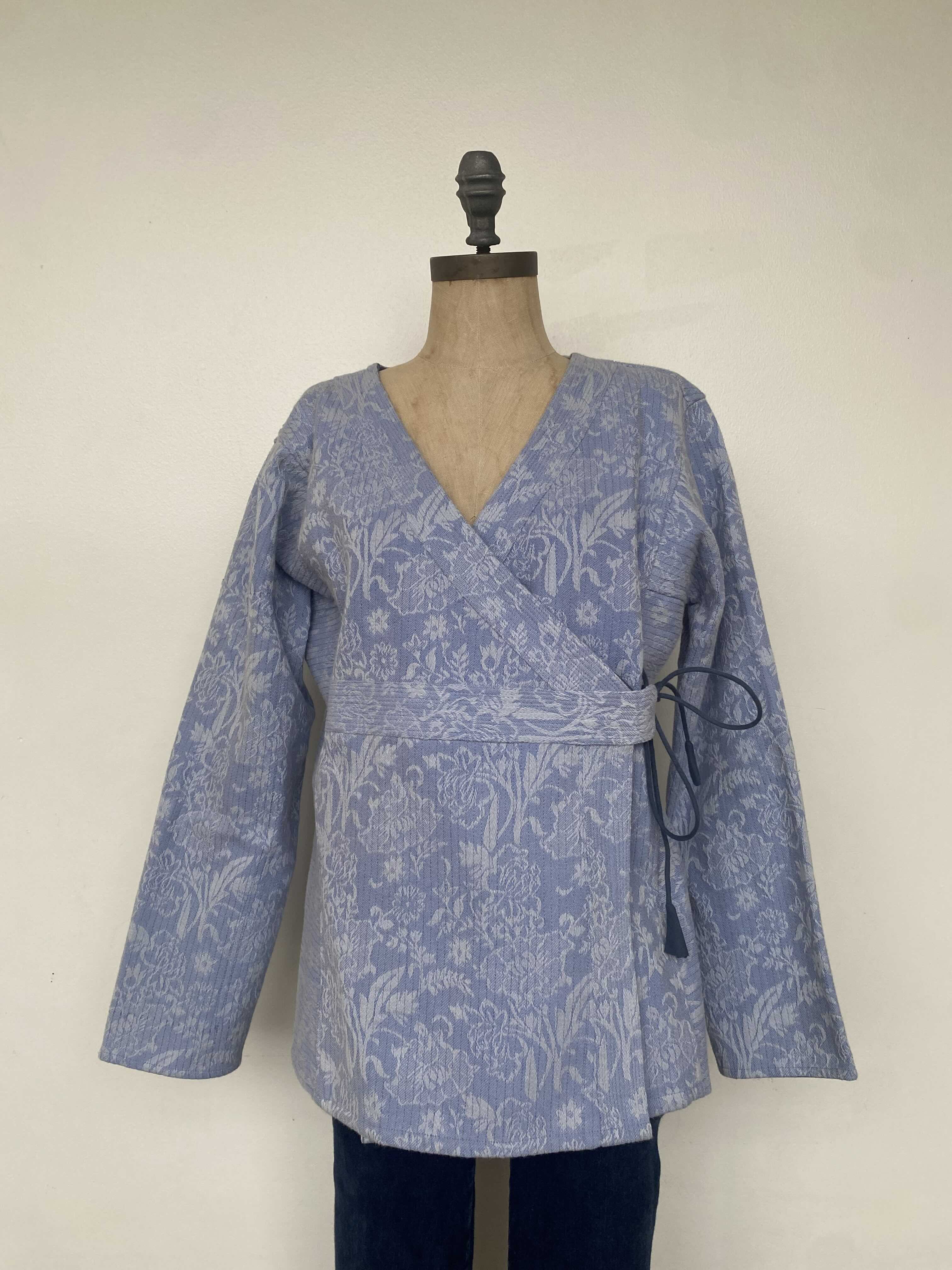 April Cornell Chambray Denim Wrap Top