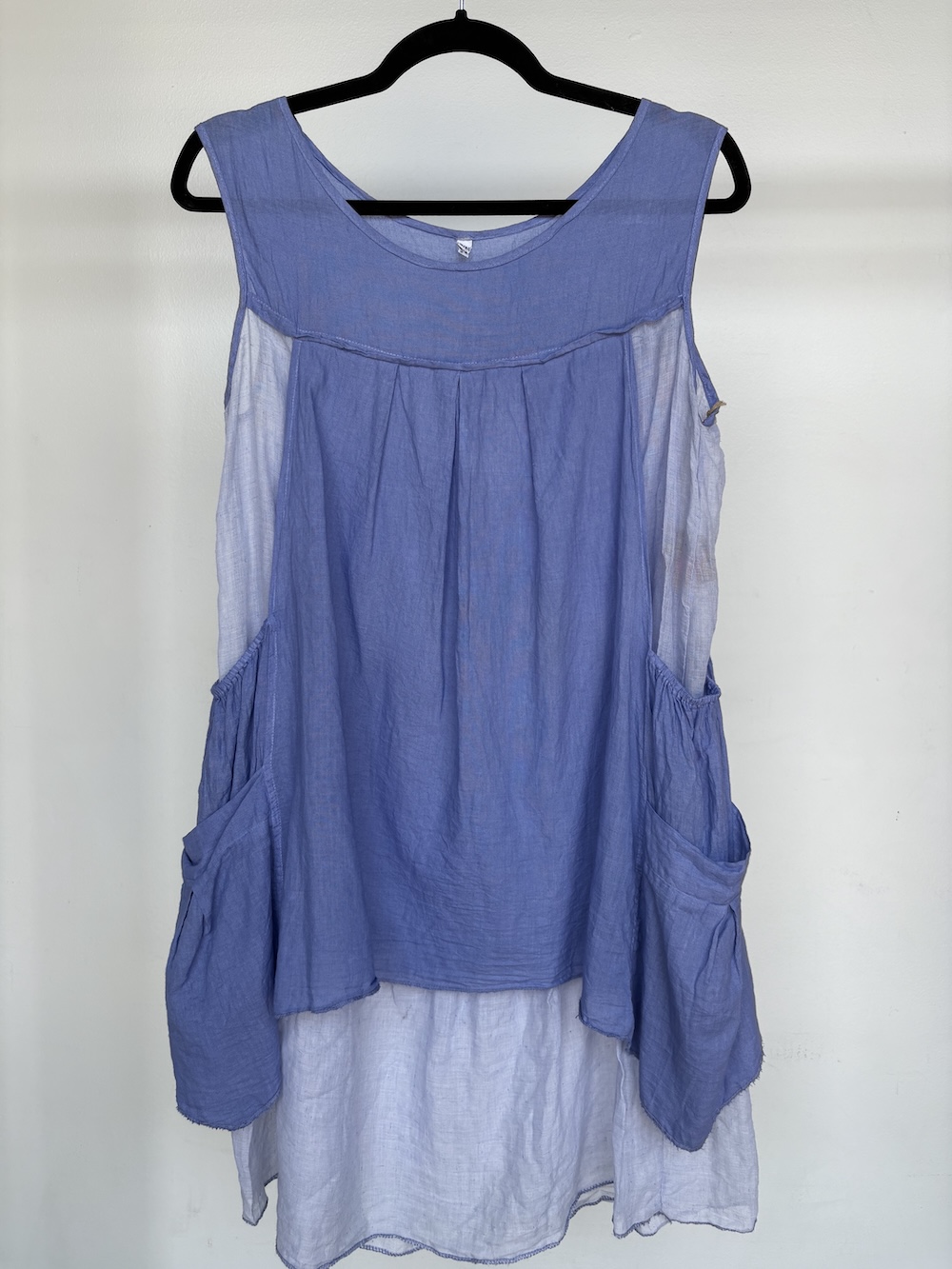 Hand Dyed Thai Cotton Double Layer Tunic Top